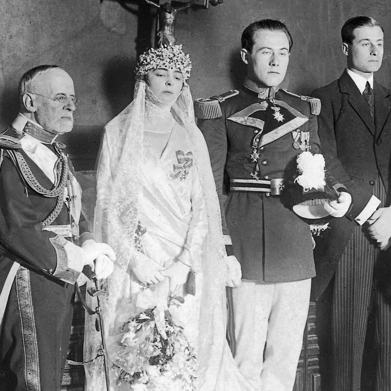 Piedita Iturbe y Scholzt el dia de su boda con MAximiliano de Hohenlohe-Langenburg