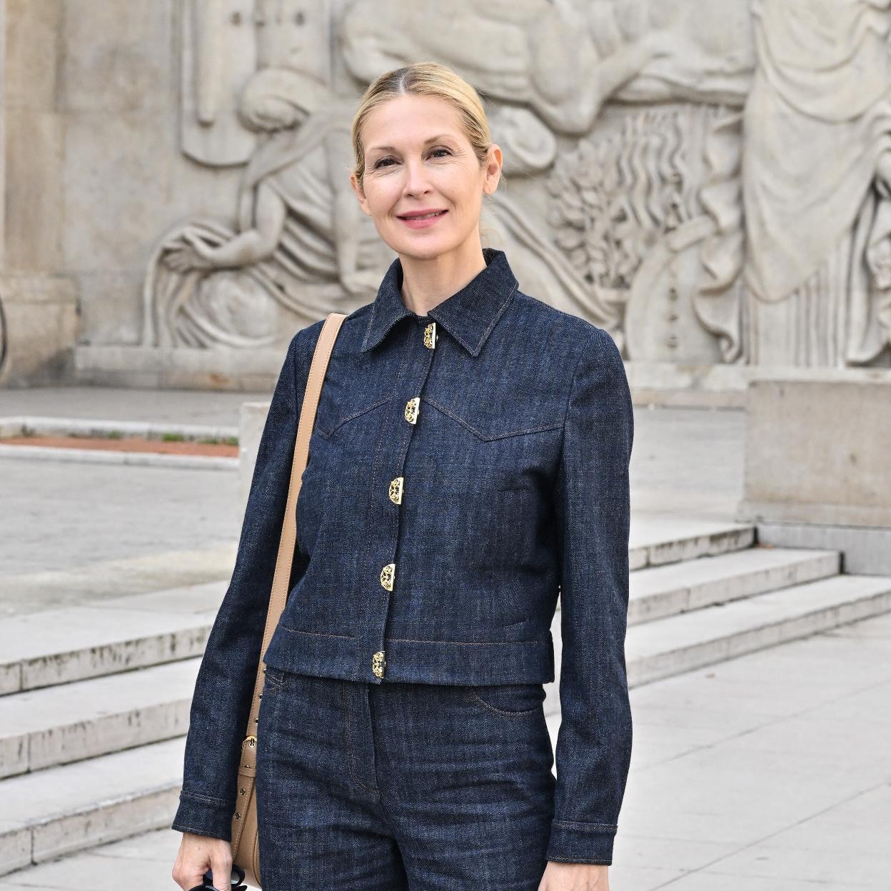 La actriz Kelly Rutherford en París.