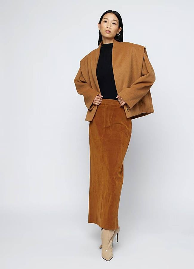 Imagen - Falda larga de ante recta