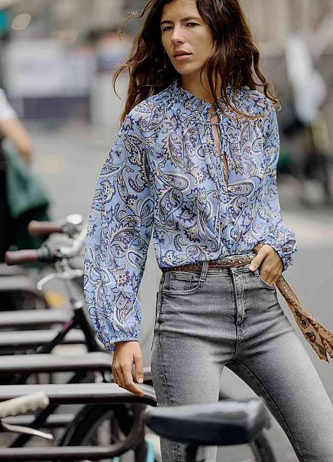 Imagen - Blusa boho con estampado de cachemira