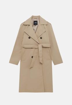 Imagen secundaria 2 - Sudadera cuello cremallera de Lefties (12,99€)/ Jeans relaxed fit wide leg lavado de Massimo Dutti (59,95€)/ Gabardina cinturón de Pull and Bear (39,99€)