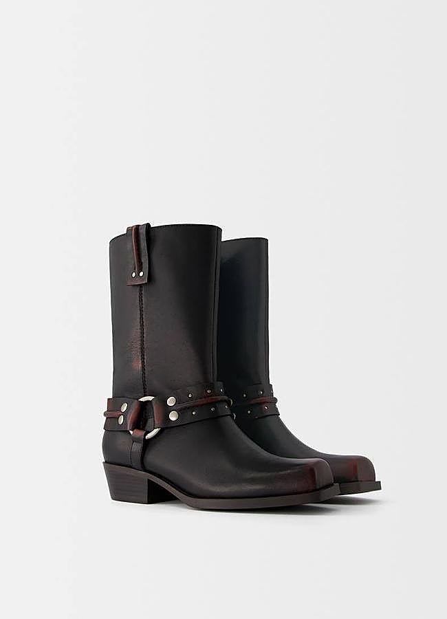Imagen - Botas biker envejecidas con tachas