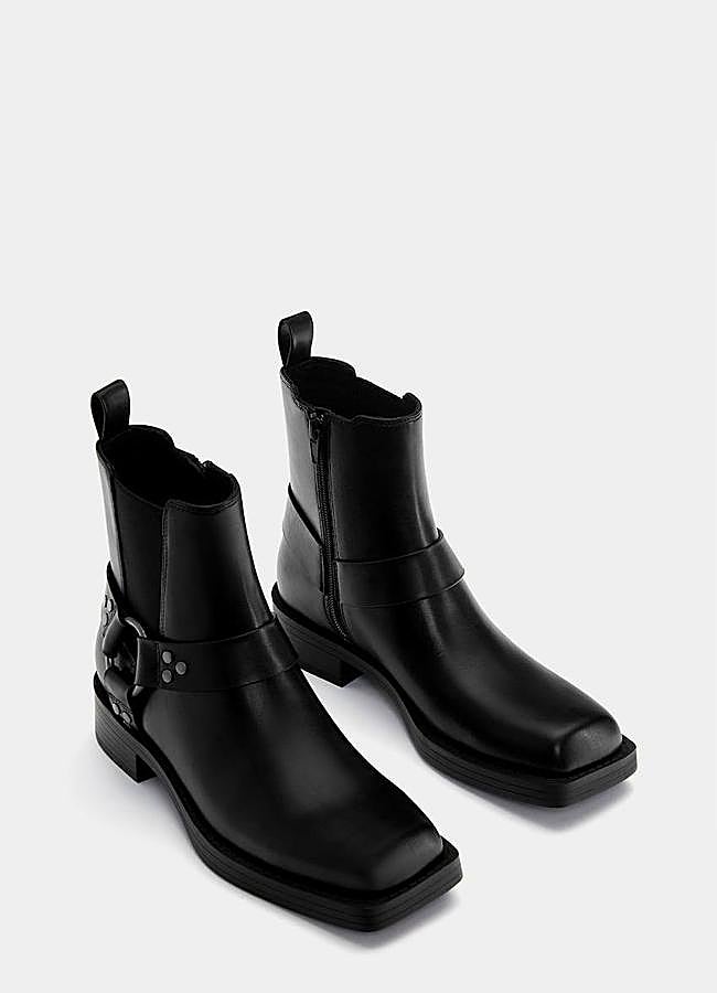 Imagen - Botines biker negros