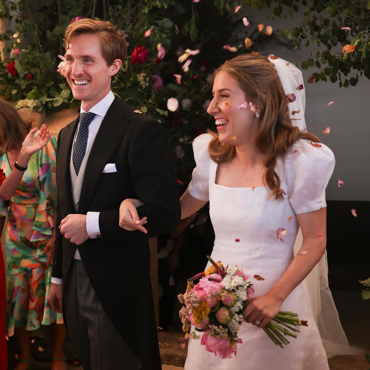 Verónica Urquijo y Roberto Truque, el día de su boda. 