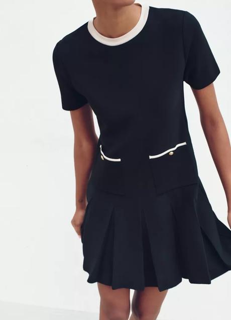 Imagen - Vestido negro de Zara (29,99 euros)