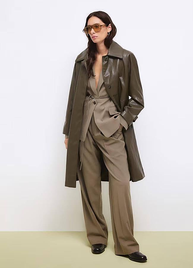 Imagen - Gabardina efecto piel khaki