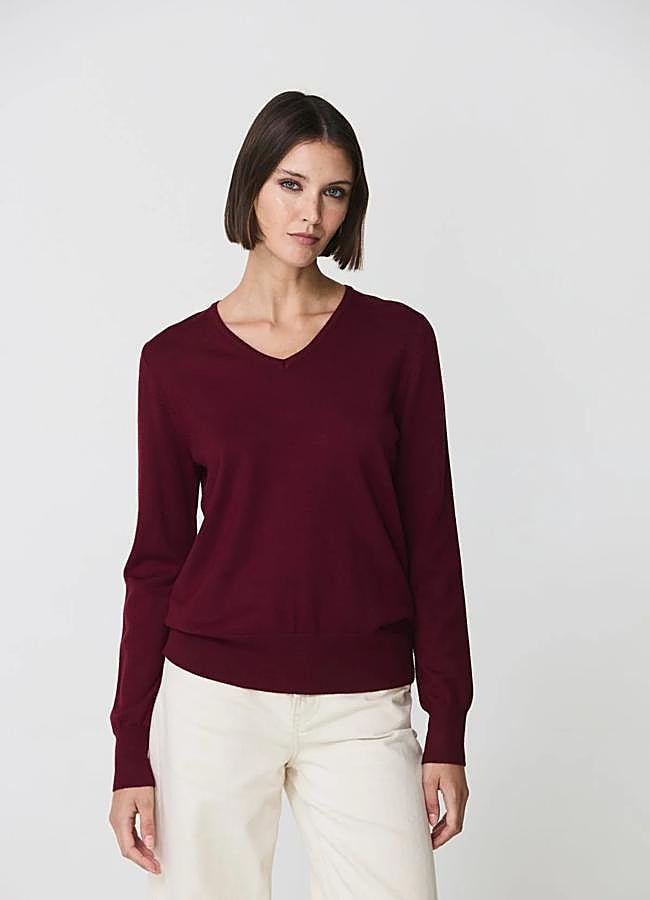 Imagen - Jersey de pico burdeos de Escorpion, 39,90 euros.