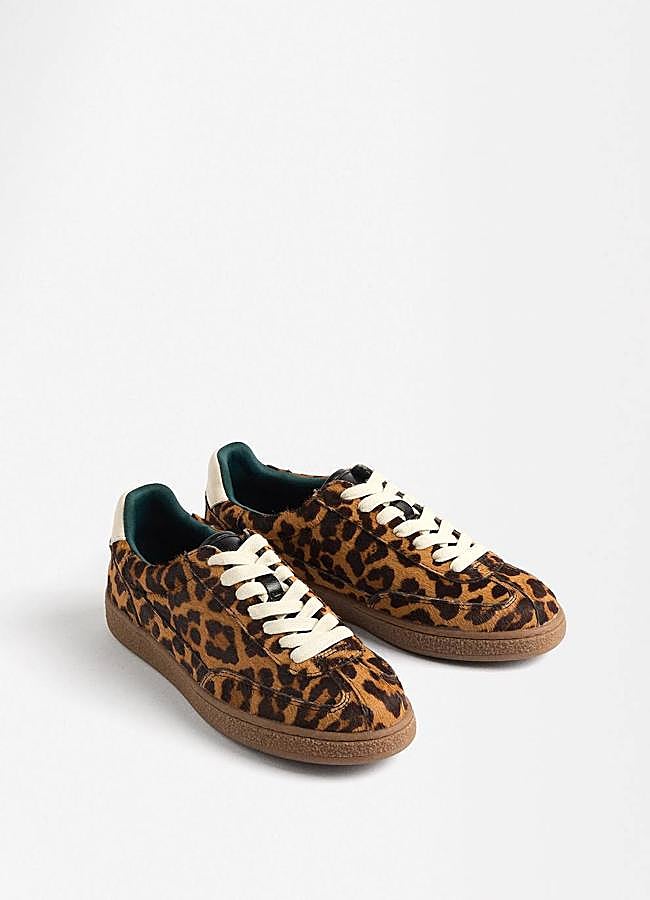 Imagen - zapatillas casual de piel con animal print