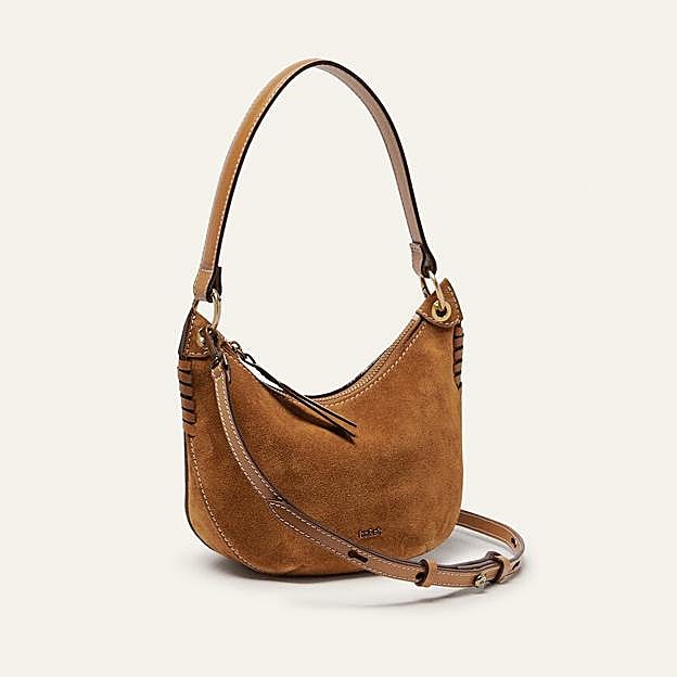 Imagen principal - Los bolsos de ante de ba&sh, Mango y Cortefiel.