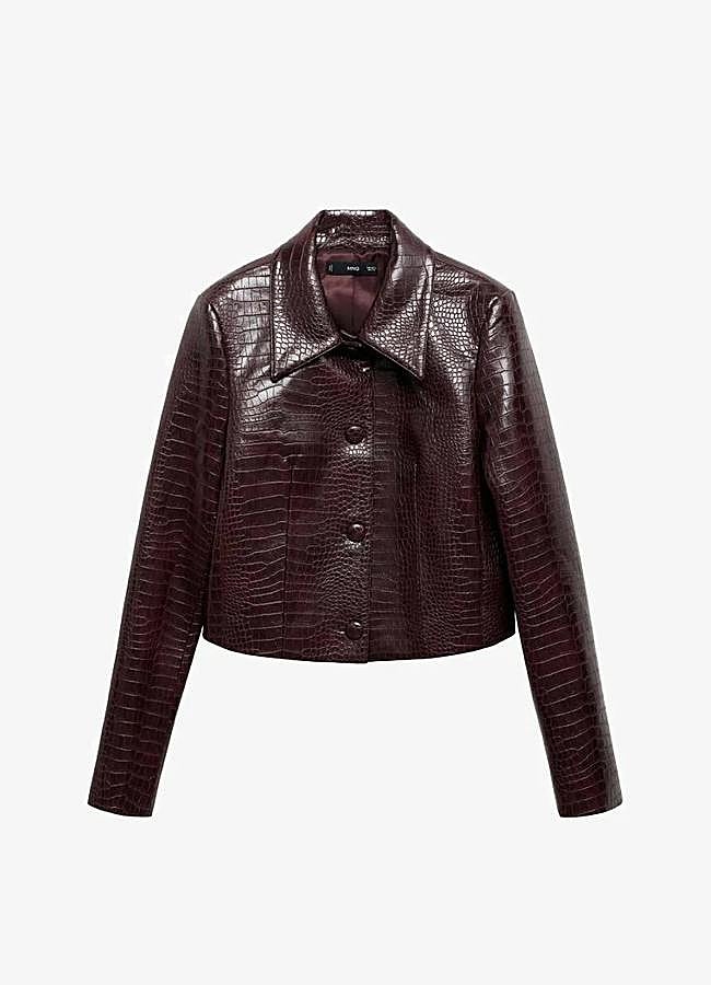 Imagen - Chaqueta burdeos de cuero de Mango, 49,99 euros.