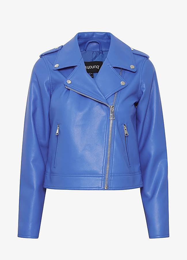 Imagen - Chaqueta azul de cuero de b.young, 61,95 euros.
