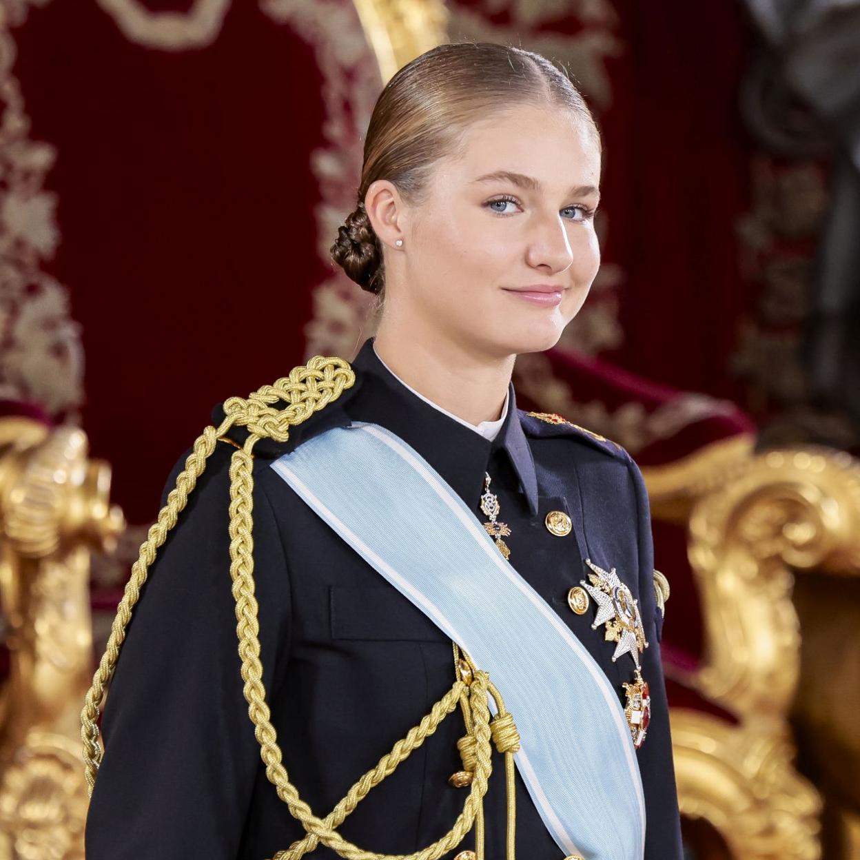 La princesa Leonor, durante la recepción en el Palacio Real por el Día de la Hispanidad, el pasado 12 de octubre. 