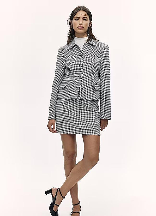 Imagen - Conjunto estilo preppy con estampado de cuadros