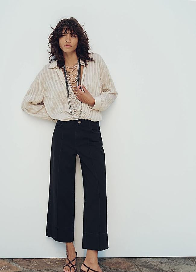 Imagen - Vaqueros culotte negros