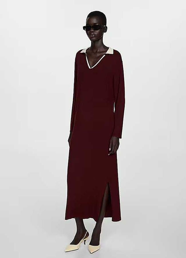 Imagen - Vestido punto cuello en contraste (49,99€)