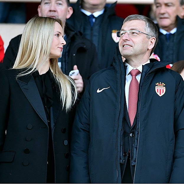 Dmitri Rybolovlev en el palco del AS Mónaco. 