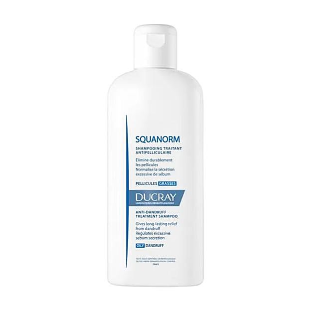 Squanorm Champú Anti-Caspa Grasa de Ducray. Precio: 15,99 euros