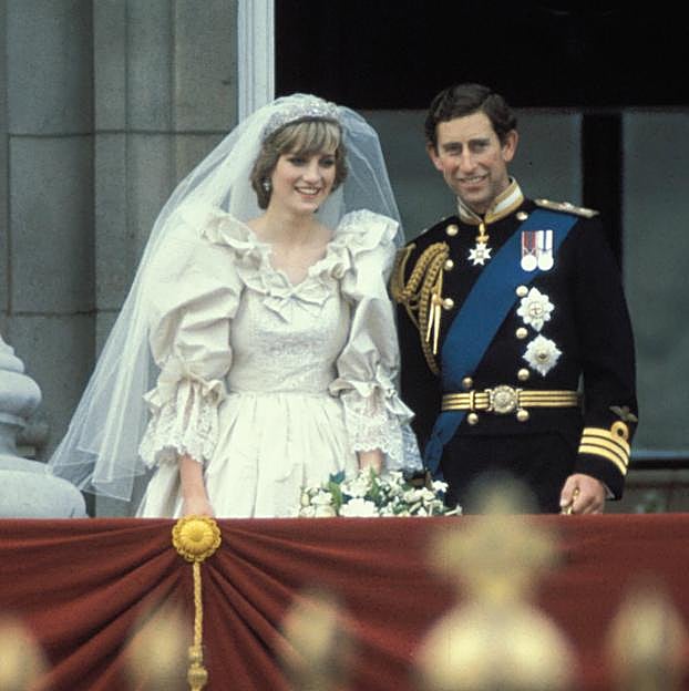 Foto del día de la boda de Carlos y Diana.