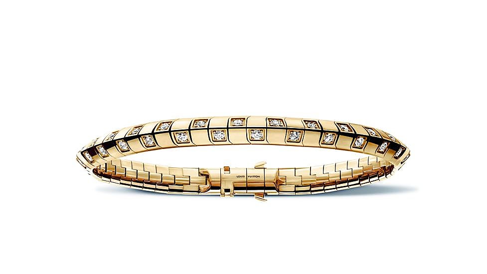 Pulsera tenis Damier de Louis Vuitton.