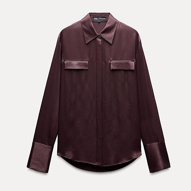 Camisa satinada bolsillos ZW Collection (29,95€)