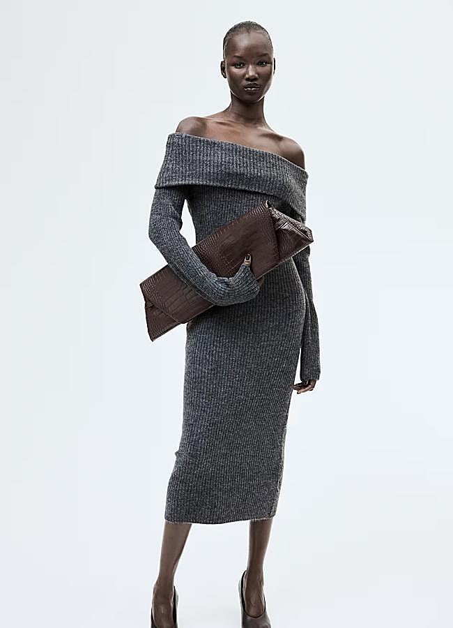 Imagen - Vestido con hombros al descubierto de H&M.