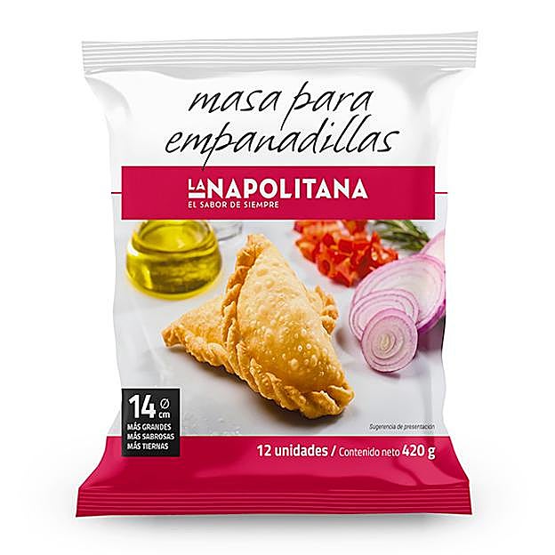 El paquete de obleas de masa de empanadillas de La Napolitana, excelentes para solucionar la ausencia de las clásicas de La Cocinera.