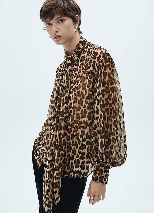 Imagen - Camisa con pañuelo de leopardo