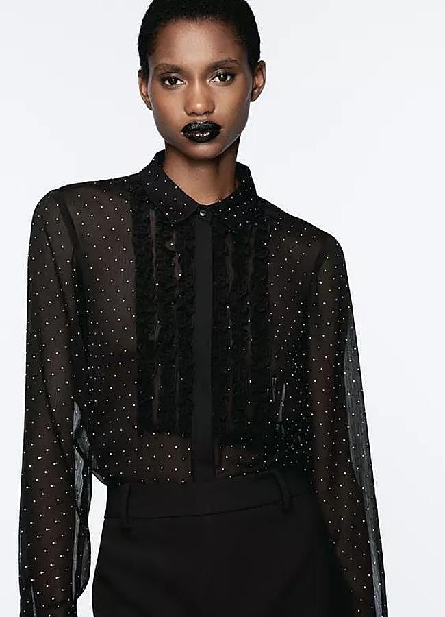 Imagen - Camisa con brillos semitransparente