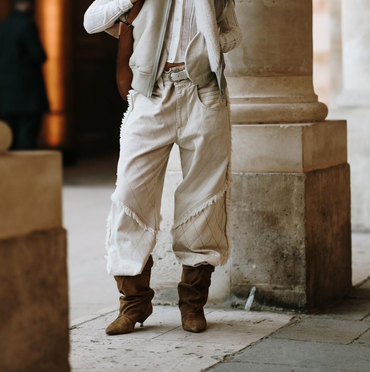 Un look con botas de caña arrugada.