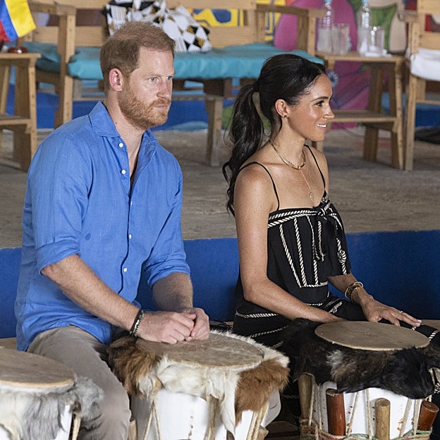 Harry y Meghan durante su visita a Colombia. 