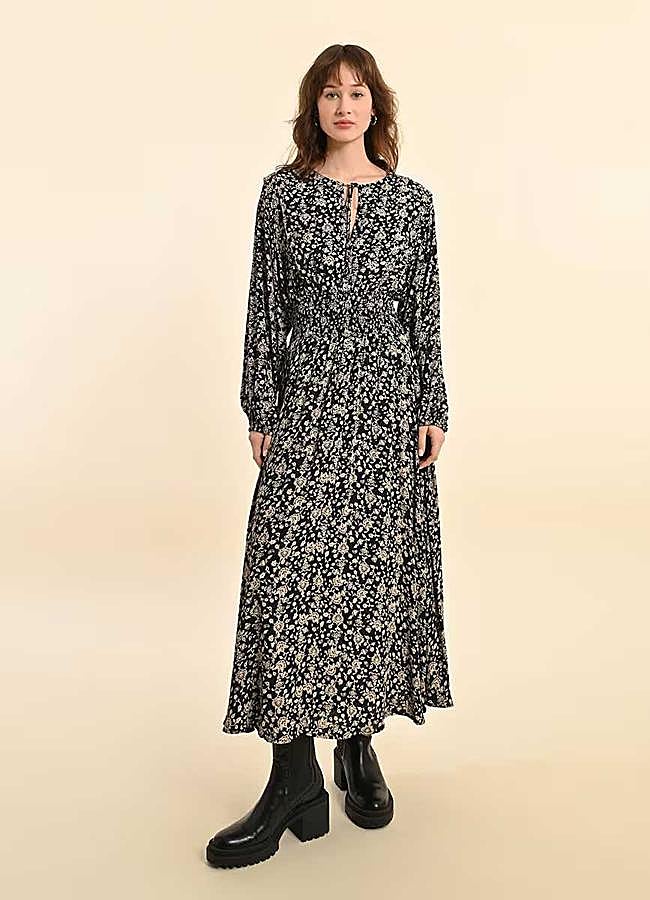Imagen - Vestido largo con estampado y lazada de Molly Bracken (179€ en El Corte Inglés)