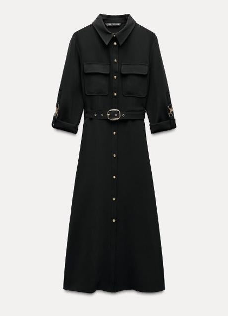 Imagen - Vestido negro de Zara (45,99 euros)