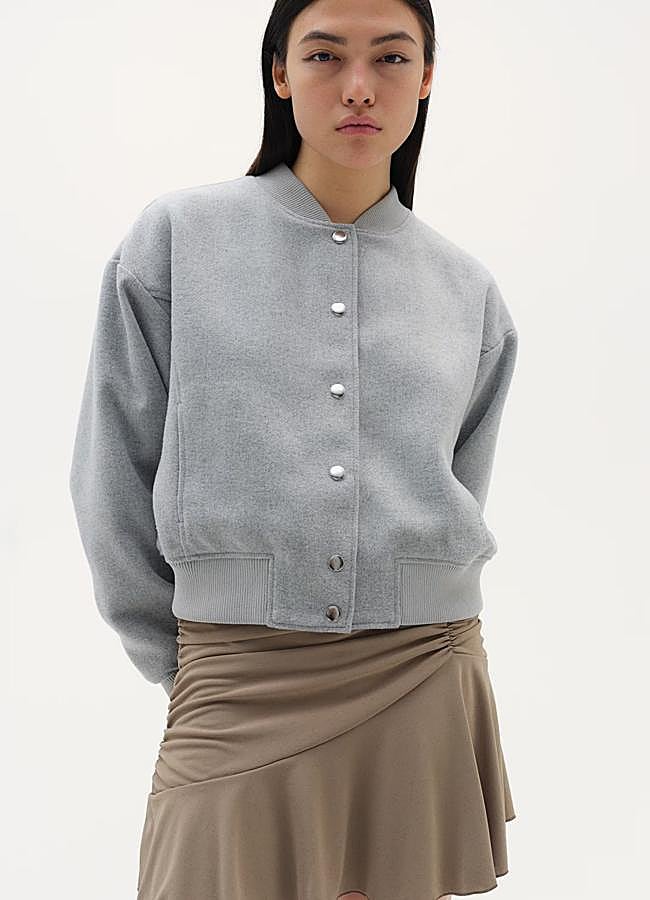 Imagen - Bomber afieltrada gris