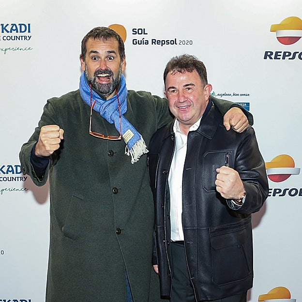 David de Jorge junto a su gran amigo Martín Berasategui. 