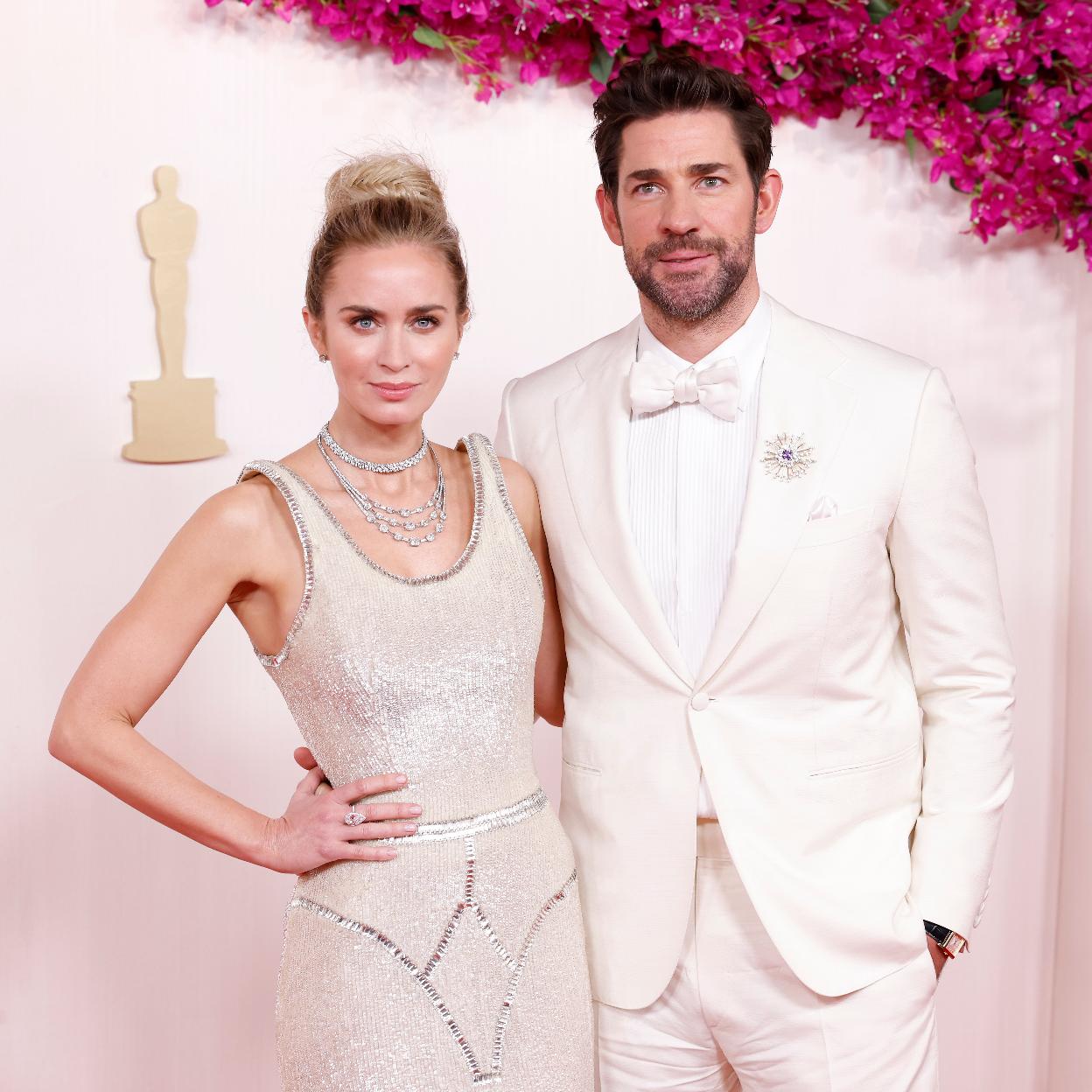 John Krasinski junto a su esposa, Emily Blunt. 
