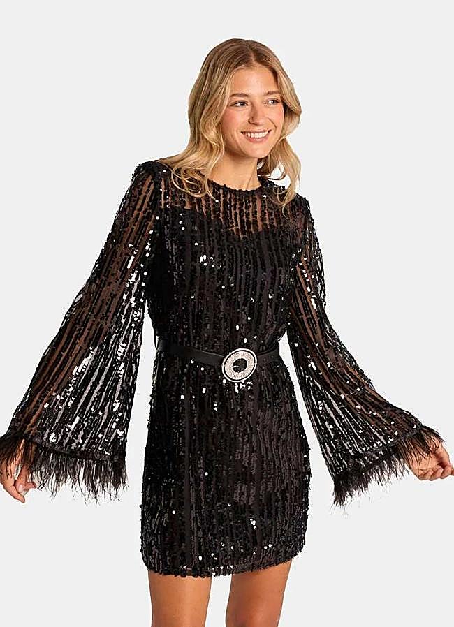 Imagen - Vestido de lentejuelas y mangas acampanadas con plumas (200€)/ Alma en pena