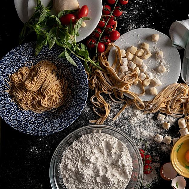 Platos del restaurante Alduccio, en Madrid.