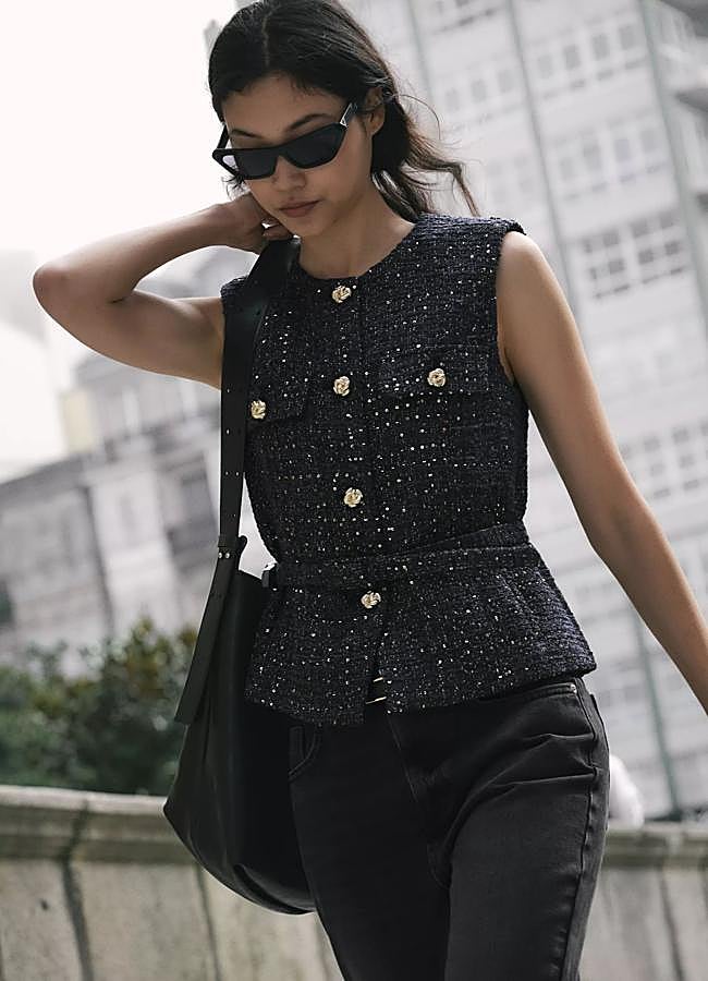 Imagen - Chaleco de tweed con detalle de lentejuelas