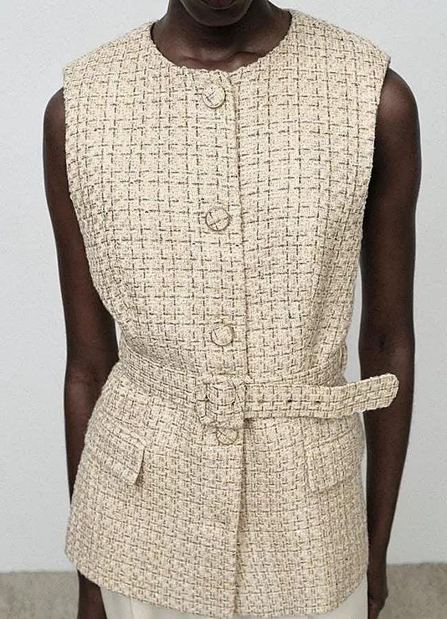 Imagen - Chaleco de tweed con estampado de cuadros