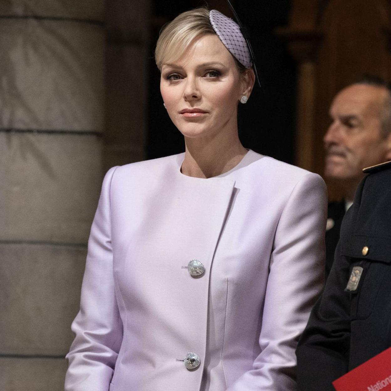 Charlène de Mónaco durante la misa del Día Nacional.
