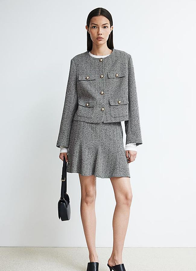 Imagen - Conjunto de tweed con falda de vuelo