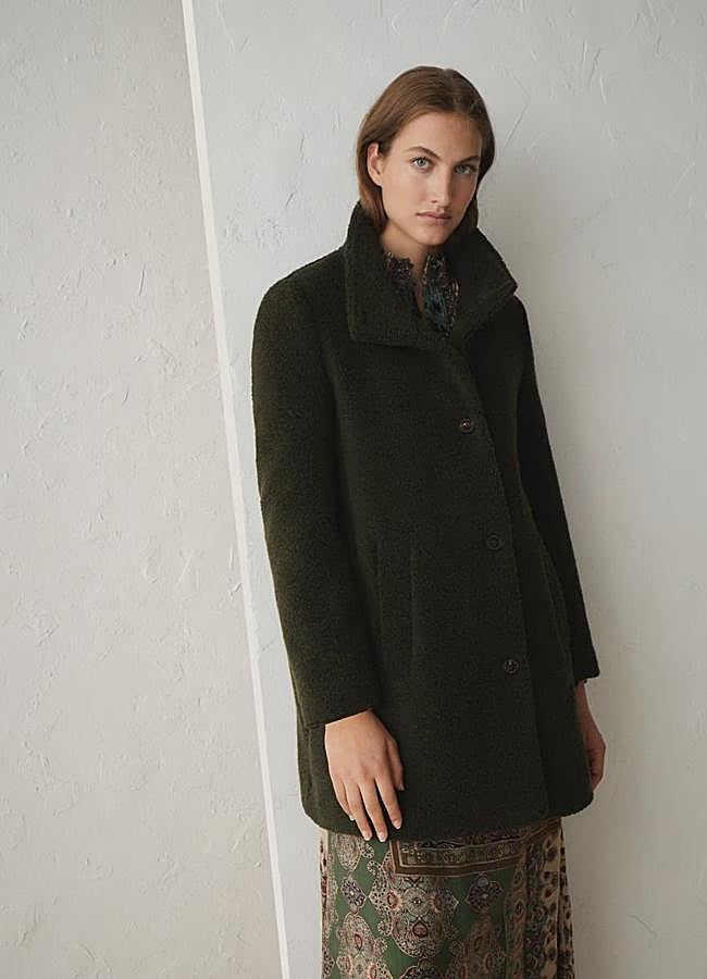 Imagen - Abrigo verde de borreguillo