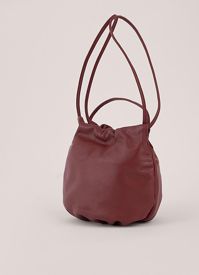 Imagen - Bolso de piel con detalle fruncido de Malababa.