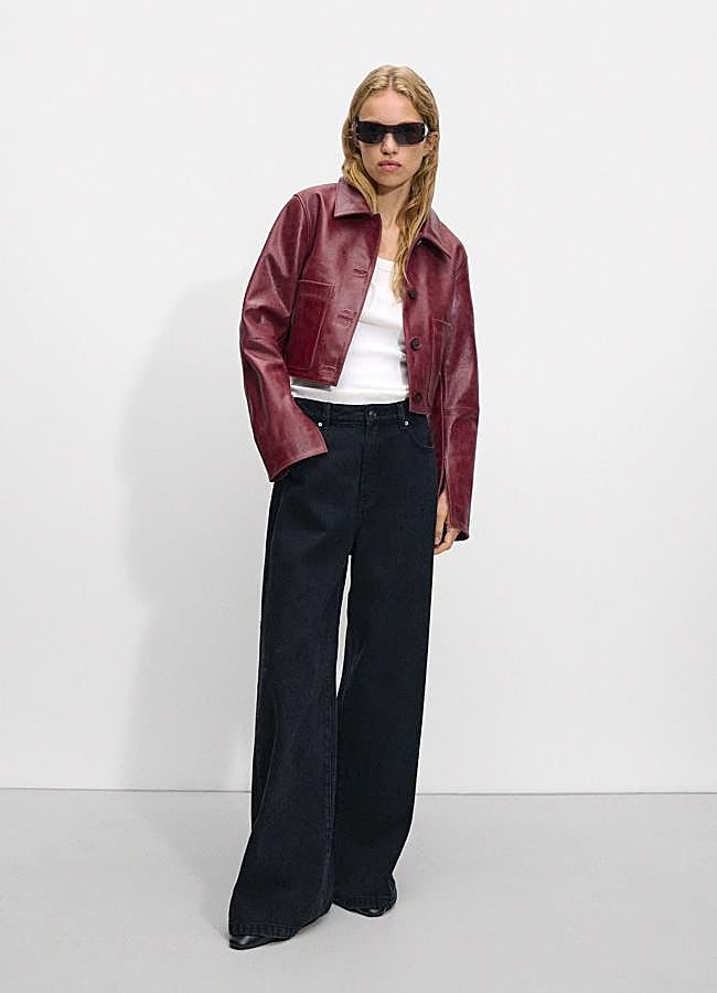 Imagen - Cazadora de cuero en burdeos de Parfois.