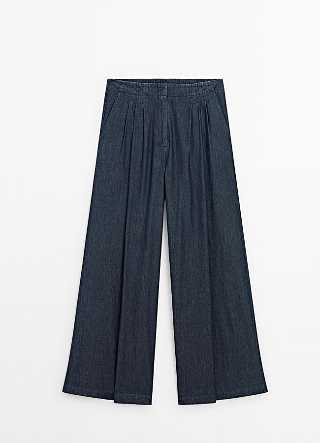 Imagen - Pantalón con pinzas efecto denim de Massimo Dutti.