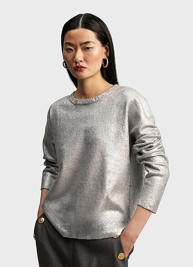 Imagen - Jersey con brillo plata fluido