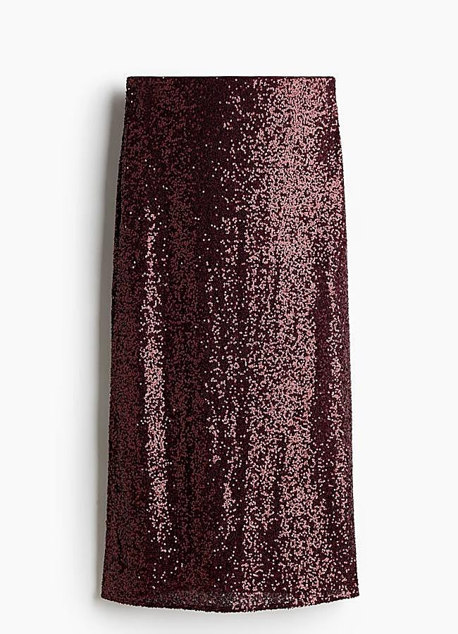 Imagen - Falda de tubo de lentejuelas de H&M, 25,99 euros.