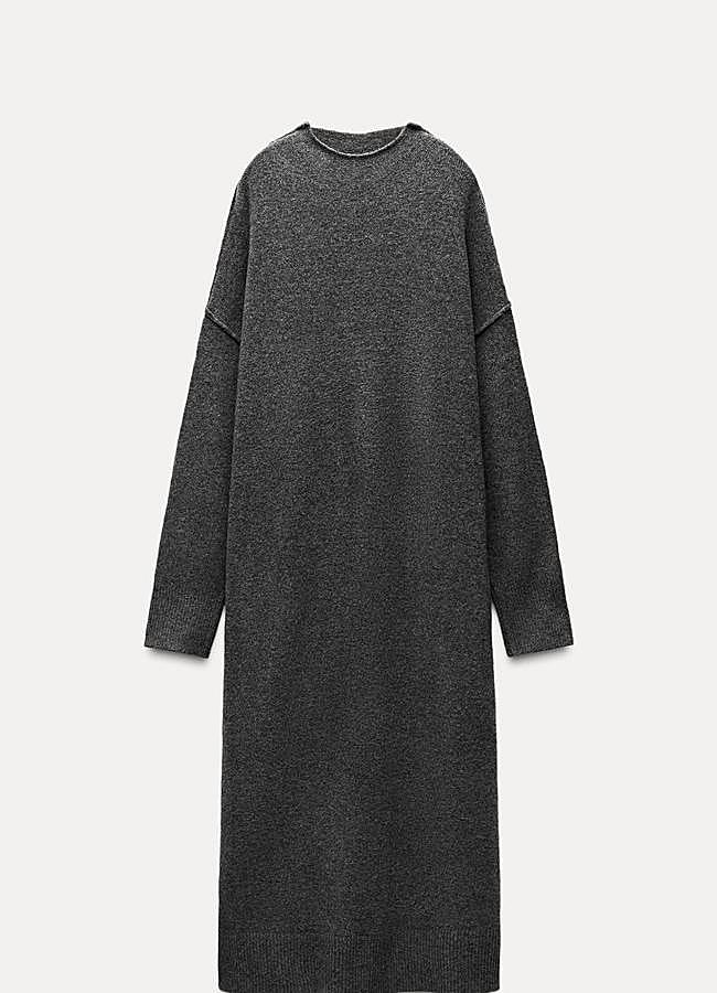 Imagen - Vestido de punto en gris de Zara.