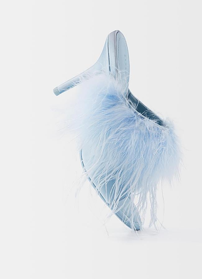 Imagen - Sandalias de tacón con plumas