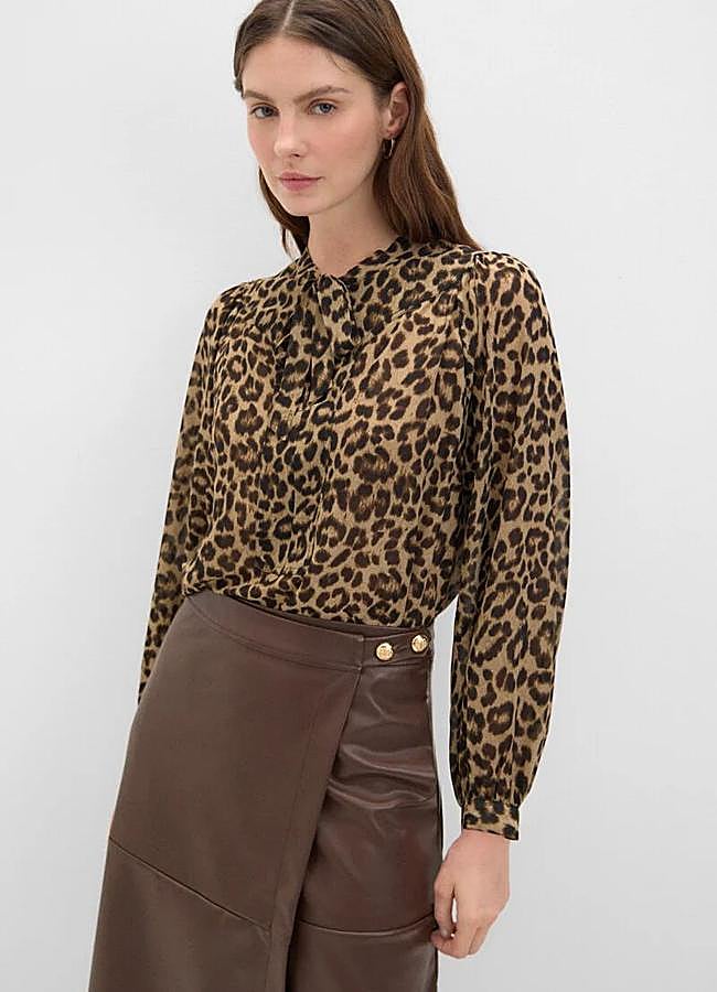 Imagen - Blusa con estampado animal de leopardo